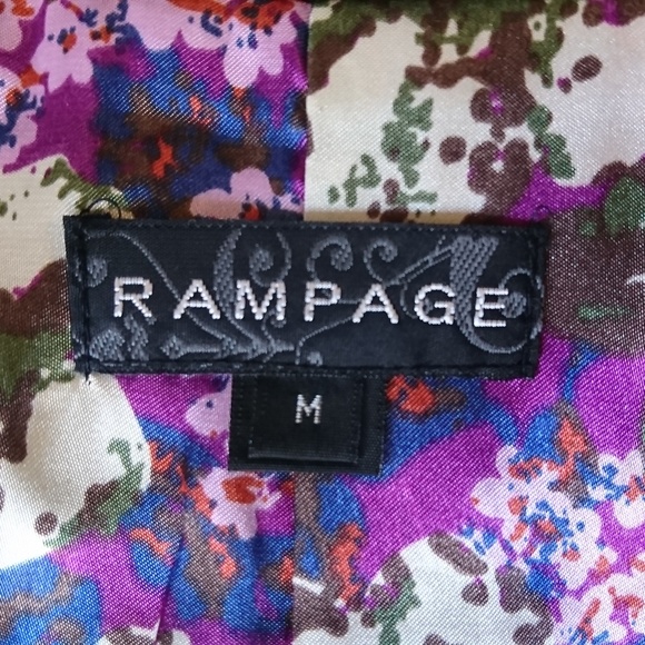 Rampage Brown Pinstripe Peplum Blazer Size M - Picture 7 of 7